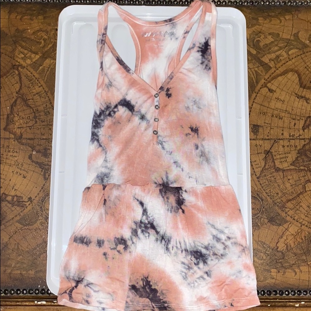 Tie dye baby doll tank top